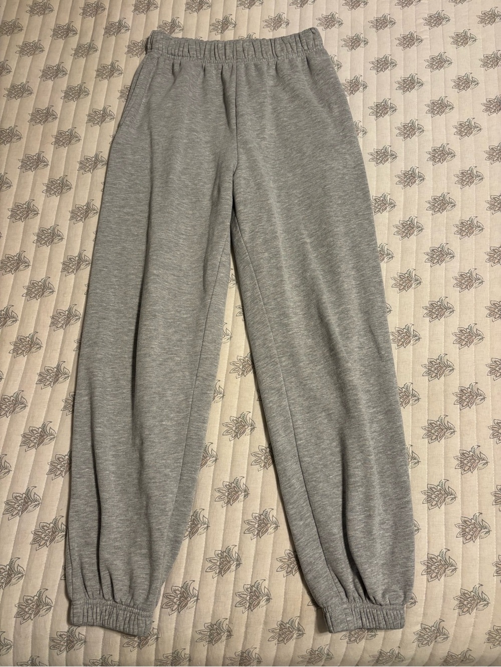 Garage XS Light Grey Fleece-Lined Drawstring Jogger Sweatpants